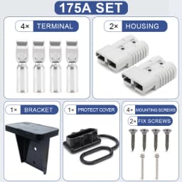 2pcs 50A 120A 175A Battery Power Connector Quick Plug Car Battery Charging Connectors 600V Forklift Electrical Cable Connectors