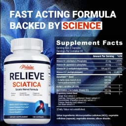 Relieve Sciatica Capsules - Relieve Joint Pain, Relax Muscles, Support Nerve and Bone Health, Balance Inflammation