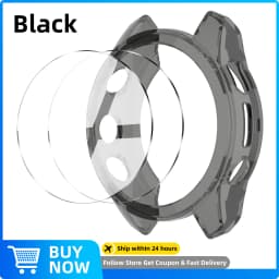 Glass+Case for Garmin Fenix 8 7X 6X Pro 7 6 7S 6S 5 5S Solar AMOLED Screen Protector Tempered Glass&Protective Case Accessories
