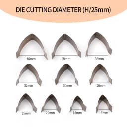 WUTA Leather Round Corner Cutter Leather Wallet Corner Punch Trimmer 1/4 Round Bag Arc-shaped Edge Cutting Knife Mold