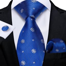 Blue Green Christmas Men tie Set with Handkerchief Cufflinks Wedding Prom Groom Accessories Perfect Gift for Men