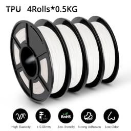 SUNLU 4Rolls PETG Filament 1KG 3D Printer 1.75MM Non-Toxic Good Toughness Biodegradable PLA PLAplus SILK No Bubble 0.5KG TPU