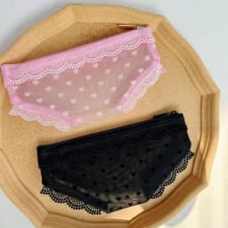Mesh Briefs Shape Cosmetic Bag Korean Style Decorative Makeup Storage Pouch Jewelry Organizer with Zipper Travel Storage Bag