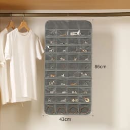 Large Earrings Organizer 80 Pockets Display Holder Hanging Necklace Ring Bracelet Wall Jewelry Storage Bag Collections Showcase