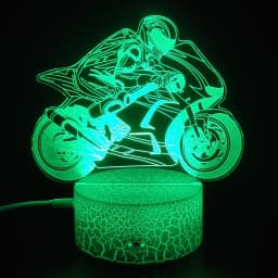 3D Lamp Motorcycle Mountain Bike Led Night Light Usb Cable Battery Colorful Nightlight Bedroom Decor Birthday Gift for Boys Man