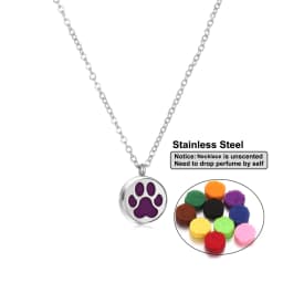 Stainless Steel Aromatherapy Essential Oil Diffuser Necklace Mini Tree Flower 12mm Locket Charm Aroma Perfume Pendant Necklace