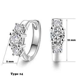 Geometric Tiny Hoop Earrings For Women Micro Crystal Zircon Star Flower Heart Huggie Small Classic Earring Piercing Jewelry Gift