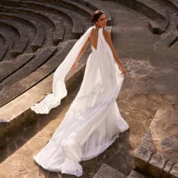 Elegant Detachable Shawl A Line Wedding Dresses 2026 Strapless Plus Size Beach Backless Bridal Gown Customized Vestido De Novia