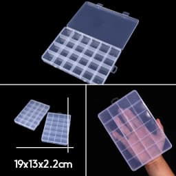 Rectangle Round Square Transparent Plastic Carrying Case For Bead Compartment Adjustable Container Jewelry Storage Box Wholesale