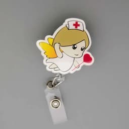 Cute Credit Card Clip Cartoon High Quality Retractable Hospital Nurse Badge Holder Reel Cute Cartoon ID Card Holder Keychains