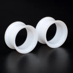 2pcs Acrylic White Black Transparent Ear Tunnel Plug Ear Gauges Piercing Double Curved Saddle Expander Stretcher Body Jewelry