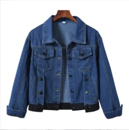 2026 New Women's Blue Denim Jacket Single-breasted Lapel Coat Fashion Casual Tops Green Black Red Outerwear Female Overcoat