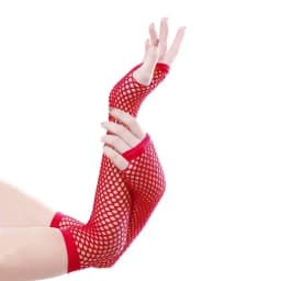 1pair Womens Long Fishnet Net Gloves Fingerless Mesh Gloves Punk Rock Fancy Night Club Party Arm Warmer Gloves Sexy Gloves