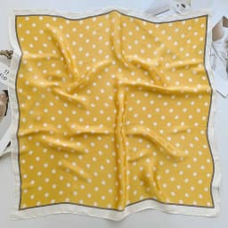 Ladies' Luxurious & Elegant Polka Dot Printed Spring/Summer Bandana Scarf, 70*70cm, Perfect For Daily Wear And Gift Giving