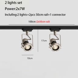 Led Track Light Industrial Style Rail Spot Light Aluminum Brushed Nickel Color Ceiling Lamp Whole Full Set 3 4 Lights Wall Wash