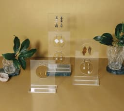 Vertical Acrylic Earring Stand Earrings Display Case Jewelry Organizer Ear Shelf Jewellery Holders