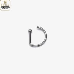 1/10PCS ASTM F136 Titanium Fake Nose Ring Hoop Non Piercing D Shape Nostril Lip Septum Earring Body Jewelry Kit