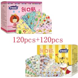 10-720pcs Cartoon Animal Pattern Band Aid Hemostasis Adhesive Bandages First Aid Emergency Kit Wound Plaster Patches for Kids