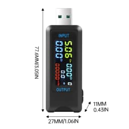 Fast Charging Tester 10 in 1 USB 4.5-36V 0-8A Voltmeter Current Voltage Meter Volt Ammeter Detector Power Bank Charger Indicator