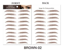 6D Eyebrow Tattoos Sticker Waterproof Long Lasting Natural Hair-Like Fake Eyebrows Stickers for Brow Grooming Shaping