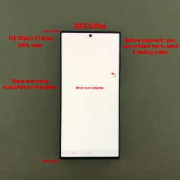 100% Testing for Samsung Galaxy S23 Ultra LCD S918E S918B/DS Display Touch Screen Digitizer Replacement with Defective Screen
