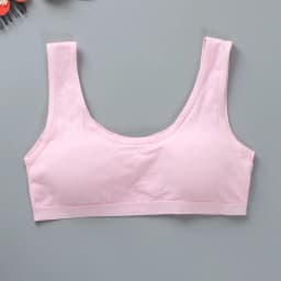 3PCS Kids Cotton Sports Training Bra Solid Color Young Children Underwears Teenage Girls Crop Tops Development Student Vest Bras