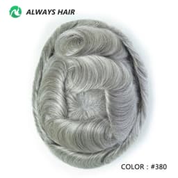 Invisible Hairline Hair System Unit for Men 0.03-0.04mm Super Thin Base Toupee Indian Human Hair Mens' Topper Wig