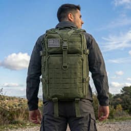 Men 45L Tactical Hiking Backpack Molle Mountaineering Water Resistant Outdoor Camping Trekking Backpacking Bushcraft Travel Rucksack Bug Out Bag Survival Emergency Large Capacity Climbing Cycling Daypack Women Durable Wear Resistant Trail Camp Hikers