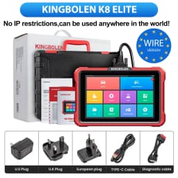 Lifetime free update 2026 KINGBOLEN K8 Elite K8 pro Bidirectional Car OBD2 Diagnostic Scan tools,CANFD DOIP 34+ reset ECU Coding