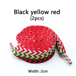 1 Pair Wavy Bread Style Flat Shoelaces Trend Decorative Laces for Sneakers 1.5/2/3 Cm Width Shoe Accessories