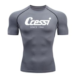2026 Men Surf Sunscreen Diving Suit Rash Protection t-Shirt Swimsuit Tight Short-Sleeved Swimming Floating UV tee shirt homme