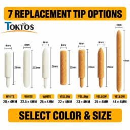 TOKTOS Brush Plating Pen Kit with 10 Replacement Tips 20-44mm Jewelry Gold Silver Electroplating Repair Pen Accessories