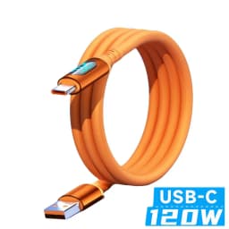 NNBILI 6A USBC To Type C Fast Charging 120W USB Type C LED Digital Display Cable For Samsung HUAWEI Xiaomi Oppo Vivo Charge Cord