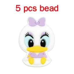 5pcs Silicone Cartoon Beads Pacifier Chain Baby DIY Care Pacify Accessory Adornment