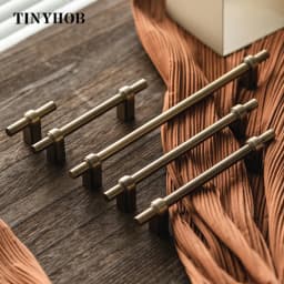 Antique Bronze Solid Brass Cabinet Handle and Knob Drawer Knobs T Bar Bedroom Kitchen Cupboard Hardware / Drawer Handles