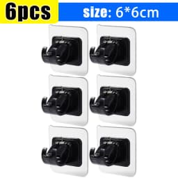 Self Adhesive Rail Hooks Nail-Free Curtain Clamp Rods Clips Hook Adjustable Shower Household Storage Hanging Stick Rack Holder