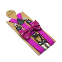 Solid Color Bowknot Elastic Leather Suspenders Braces Men Women Adjustable Straps For Wedding Suit Skirt Accessories Gift