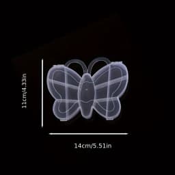 1pc Clear Plastic Multi Shape Storage Box Heart Butterfly Shaped Organizer for Bracelet Rings Nail Beading Storage Display