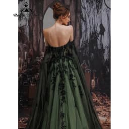 Roycebridal Gothic Green Off-Shoulder Black Wedding Dress Deep Forest Witch-Style Brides Dress Customized Vestidos 2026