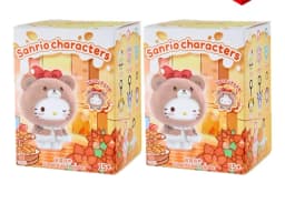 NEW Original Little Cape Series Blind Box Kuromi Kt Flocked Keychain Face Changing Fashion Toy Bag Charm Cute Christmas Gift