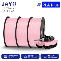 JAYO 3*1.1KG PLA + Filament 1.75MM PLA Plus 3D Printer Filament 1.1KG/roll For FDM Neatly Wound Coloful 3D Printing Material for 3D Printer & Pen