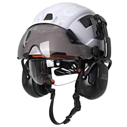 CE Construction Safety Helmet with Double Goggles Reflective Stickers Earmuffs ANSI Hard Hat Industrial Working Cap for Engineer