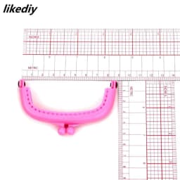 1 Piece Candy Color Arc Resin Plastic Purse Frame With Hole Kiss Clasp Lock DIY Bag Accessories