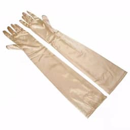 Women's Evening Party Formal Gloves Solid Satin Long Finger Mittens for Events Activities Red White Rose Color Party Cosplay
