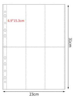 11-Hole A4 Binder Refill Pages 10 Pack Multi-Grid for Photo Card Postcard Coin Collection Scrapbook Album