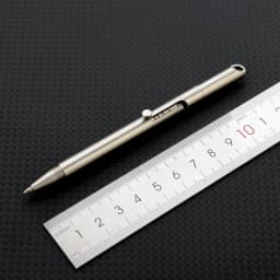 2 IN 1 MINI Ballpoint Pen Stainless Steel Eternal Pencil Erasable Pencil Portable Key Pendant Pocket Pen Emergency Writing