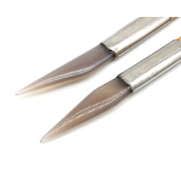 2pcs Agate Burnisher Knife Edge With Bamboo Handle For Gold Silver Polishing Jewelry Tools