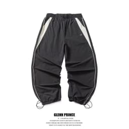 Retro Side Stripe Bowknot Wide Leg Pants Women High Waist Casual Sports Trousers Harajuku Cargo Pants Streetwear Hip Hop Joggers