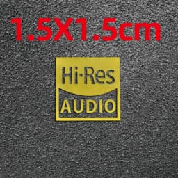 Hi-res AUDIO gold standard high-quality sound certified metal stickers earphone metal decorative stickers