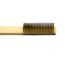 10 Row Brass Wire Brush With Wood Handle Jewelry Polishing Grinding Cleaning Tool